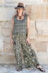 Womens, Florentis Culottes, 100% cotton, hand block prints, in black and white - Noctara