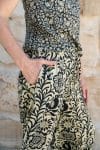 Womens, Florentis Culottes, 100% cotton, hand block prints, in black and white - Noctara