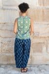 Womens, Sol Pant, 100% cotton, hand block print, hand stitched, in natural Indigo Nivara