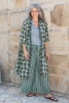 Womens, Shimla Coat & Florentis Culottes, 100% cotton, hand block print, in natural Naspal Figaris & Verdara