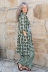 Womens, Shimla Coat & Florentis Culottes, 100% cotton, hand block print, in natural Naspal Figaris & Verdara