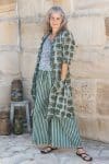 Womens, Shimla Coat & Florentis Culottes, 100% cotton, hand block print, in natural Naspal Figaris & Verdara
