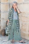 Womens, Shimla Coat & Florentis Culottes, 100% cotton, hand block print, in natural Naspal Figaris & Verdara