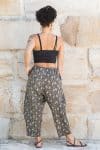 Womens, Sol Pant, 100% cotton, hand block print, hand stitched, in natural Kassis Raga