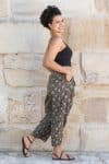 Womens, Sol Pant, 100% cotton, hand block print, hand stitched, in natural Kassis Raga