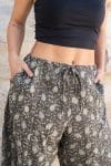 Womens, Sol Pant, 100% cotton, hand block print, hand stitched, in natural Kassis Raga