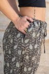 Womens, Sol Pant, 100% cotton, hand block print, hand stitched, in natural Kassis Raga