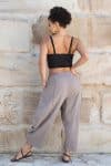 Womens, Sol Pant, 100% cotton, hand stitched, in Stone