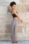 Womens, Sol Pant, 100% cotton, hand stitched, in Stone