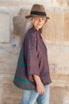 Womens, Vintage Sari Amira blouse - silk - vibrant tones - Riya