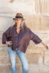 Womens, Vintage Sari Amira blouse - silk - vibrant tones - Riya