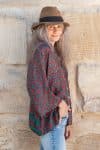 Womens, Vintage Sari Amira blouse - silk - vibrant tones - Riya