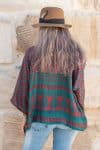 Womens, Vintage Sari Amira blouse - silk - vibrant tones - Riya