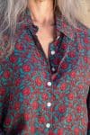 Womens, Vintage Sari Amira blouse - silk - vibrant tones - Riya