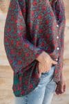 Womens, Vintage Sari Amira blouse - silk - vibrant tones - Riya