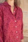 Womens, Vintage Sari Amira blouse - silk - vibrant pink - Saffi