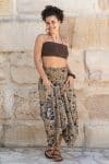 Womens, Coco Skirt, 100% cotton, hand block print. In Autumn toned - Myridia