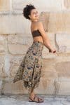 Womens, Coco Skirt, 100% cotton, hand block print. In Autumn toned - Myridia