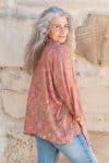 Womens, Vintage Sari Amira blouse - silk - in soft tones - Amala