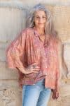 Womens, Vintage Sari Amira blouse - silk - in soft tones - Amala