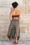 Womens, Coco Skirt, 100% cotton, hand block print. In natural dye - Kassis Tahlia