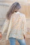Womens, Vintage Sari Amira blouse - cotton - in soft tones - Elan