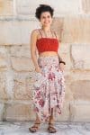 Womens, Coco Skirt, 100% cotton, hand block print. In floral print - Roshan