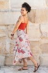 Womens, Coco Skirt, 100% cotton, hand block print. In floral print - Roshan