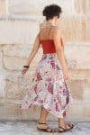 Womens, Coco Skirt, 100% cotton, hand block print. In floral print - Roshan