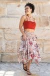 Womens, Coco Skirt, 100% cotton, hand block print. In floral print - Roshan