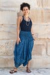Womens, Coco Skirt, 100% cotton, hand block print. In natural Indigo Tala