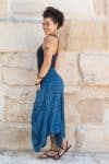 Womens, Coco Skirt, 100% cotton, hand block print. In natural Indigo Tala
