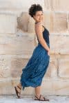 Womens, Coco Skirt, 100% cotton, hand block print. In natural Indigo Tala