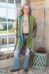 Womens, Tundra Kantha Duster, reversible, handmade from 100% cotton recycled Vintage fabrics, in Tova