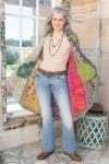 Womens, Tundra Kantha Duster, reversible, handmade from 100% cotton recycled Vintage fabrics, in Tova