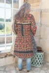 Womens, Tundra Kantha Duster, reversible, handmade from 100% cotton recycled Vintage fabrics, in Tova