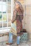 Womens, Tundra Kantha Duster, reversible, handmade from 100% cotton recycled Vintage fabrics, in Tova