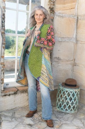 Womens, Tundra Kantha Duster, reversible, handmade from 100% cotton recycled Vintage fabrics, in Tova