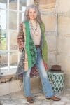 Womens, Tundra Kantha Duster, reversible, handmade from 100% cotton recycled Vintage fabrics, in Tova