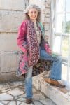 Womens, Tundra Kantha Duster, reversible, handmade from 100% cotton recycled Vintage fabrics, in Kala