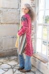 Womens, Tundra Kantha Duster, reversible, handmade from 100% cotton recycled Vintage fabrics, in Kala