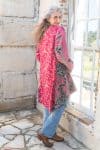 Womens, Tundra Kantha Duster, reversible, handmade from 100% cotton recycled Vintage fabrics, in Kala