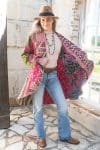 Womens, Tundra Kantha Duster, reversible, handmade from 100% cotton recycled Vintage fabrics, in Kala