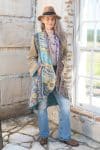 Womens, Tundra Kantha Duster, reversible, handmade from 100% cotton recycled Vintage fabrics, in Sava