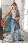 Womens, Tundra Kantha Duster, reversible, handmade from 100% cotton recycled Vintage fabrics, in Sava