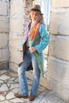 Womens, Tundra Kantha Duster, reversible, handmade from 100% cotton recycled Vintage fabrics, in Sava