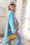 Womens, Tundra Kantha Duster, reversible, handmade from 100% cotton recycled Vintage fabrics, in Sava
