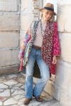Womens, Tundra Kantha Duster, reversible, handmade from 100% cotton recycled Vintage fabrics, in Lior