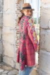 Womens, Tundra Kantha Duster, reversible, handmade from 100% cotton recycled Vintage fabrics, in Lior