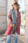 Womens, Tundra Kantha Duster, reversible, handmade from 100% cotton recycled Vintage fabrics, in Lior